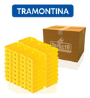 Kit 15 Unidades Caixa De Luz Parede Tramontina 4x2  Amarelo