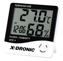 Termo-higrômetro Umidade Relógio Temperatura Sensor Interno X-Dronic