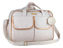 Kit Bolsa maternidade com mochila para menina e menino cor creme Bambinelli
