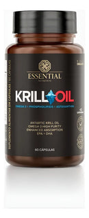 Krill Oil - 60 Cápsulas - Essential Nutrition, Sabor Natural