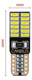 10 Led T10 24 Smd Canbus Canceller Branco 6000k Atacado T10