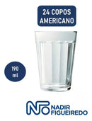 Copo Americano Caixa Com 24 Unidades Nadir 190ml