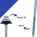 Kit 100 Parafusos Telheiro C/ Arruela De Vedação 5/16 X 110