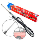 Antena Cromada Telescópica 4 Estágios C/ Cabo Universal Prateado