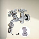 Rieti Bico Adaptador Articulado Arejador Prolongador Extensor Torneira Tanque Jardim cor prateado cromado metal 3/4