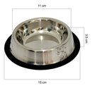 Comedouro Tigela Cachorro Antiderrapante Inox 235ml 15,5cm Não se aplica