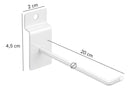 Kit 20 gancho para painel canaletado cor branco 20cm MFL