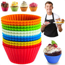 Kit 12 Mini Formas Silicone Cupcake Bolo Muffin Assad Mista