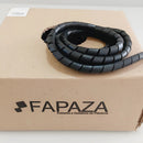 Fapaza Organizador De Cabos Espiral 1/2 polegada com 50 metros cor preto