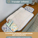 Trocador De Fralda Impermeável Dobrável Lindas Estampas Safari Verde