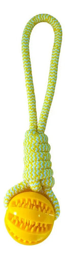 Brinquedo Pet Mordedor Corda Bolinha Interativo Caes Pestico Cor Verde