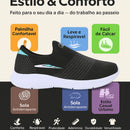 Tênis Meia Feminino Calce Facil Macio Confortável  Preto 38 BR