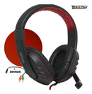 Headset Gamer Com Microfone E Fone P2 Compatível Xbox One Ps4 Pc Mobile Vermelho RGB Marca Woosh
