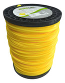 Bobina Fio Nylon Roçadeira 3mm Quadrado 2kg 245m Duraline Cor Amarelo