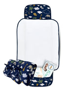 Trocador De Fralda Impermeável Dobrável Lindas Estampas Safári Marinho