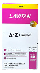 Lavitan A-Z Mulher com 60 Comprimidos Suplemento Vitaminico