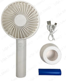 Mini Ventilador De Mão Portátil Recarregável Extensão Branco