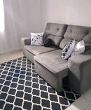 Tapete Monaco  De Sala 2,00x1,40 Geometri Preto