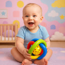 Bola Com Chocalho Macia Para Bebê Interativa  Rosa-lilas