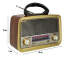 Radio Am Fm Retro Vintage Bluetooth Mp3 Usb Pen Drive Bivolt Recarregavel