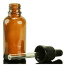 20 Unid. Frasco Vidro Âmbar 30ml Conta Gotas Preto Completo