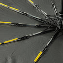 Guarda Chuva Abre E Fecha Automático Reforçado Contra Vento Cor Preto Desenho Do Tecido Liso