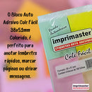 Kit 40 Blocos Recados Cole Fácil 38x50mm Colorido 100fls Cor Amarelo Verde Laranja Rosa Pasteis