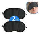 Kit 2 Máscara De Dormir Repouso Viagem Confortável Tapa Olho Cor Preto
