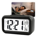 Relógio Despertador Digital Mesa Cabeceira Data Te Preto 1.5V