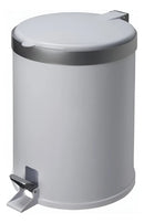 Lixeira Banheiro Pedal 5 Litros Plástico Cesto Escritório Cor Branco