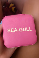 Mini Porta Jóias de Couro Preto S-GULL