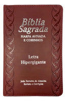 Bíblia Sagrada Masculina Letra Hipergigante Com Harpa