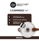 Brinox Pressure Panela de Pressão Revestimento Cerâmica Indução 4,2L cor Vanilla