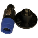 Kit 4 Plug Speakon Fêmea Painel + 4 Plug Speakon Macho Cor Preto Bertô