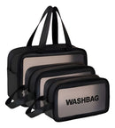 Kit Necessáires Feminina Maquiagem Cosméticos Viagem Praia Camping Cor Preto Loja Infor Desenho do tecido Lisa