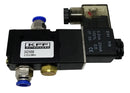 Válvula Solenoide/mola 3/2 Vias 1/4 Normal Fechada 8mm 24v