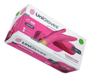 Luvas descartáveis UniGloves Clássico cor rosa tamanho M de látex com pó x 100 unidades