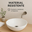 Cuba Pia Banheiro Redonda De Apoio Lavabo 30cm Sob Branco