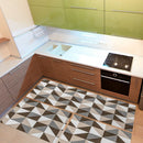 Kit Tapete De Cozinha 3 Peças Tecido Jacquard Antiderrapante Desenho do tecido DALLAS CARAMELO