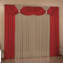 Cortina Malu 3 Metros X2,80 Sala Quarto Janela  Vermelho/Avelã