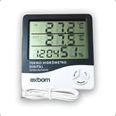 Exbom Termo Higrômetro Relógio branco