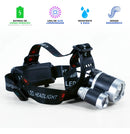 Lanterna De Cabeça Recarregável Profissional Com 3 Leds Forte Fluoreled