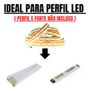 Kit 2 Fita Led 240leds Alta Potência Rolo 5m Cada 3000k Perfil De Led Iluminação