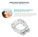 Kit 4 Clipes Nasais Magnéticos Anti Ronco Apneia Sono Silicone Namave