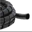Mz Plastic 3/4 - 5 Metros cor preto organizador de fios cabos espiral