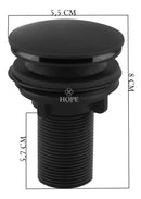 Valvula Click Preto Pia Lavatório Cuba Abs 7/8 Exclusivo