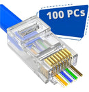 Conector Rede Ez-rj45 Vazado Cat5e 100un Exbom Cont-rj45c100