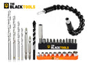 Parafusadeira E Furadeira Impacto Tb-21pz The Black Tools 2 Baterias 21v 3/8 Com Jogo De Brocas Bits E Buchas 300 Peças
