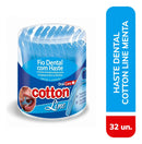 Haste dental Cotton Line Menta 32 Unidades