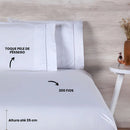 Lençol Queen avulso 200 fios com elástico branco liso Ravatex